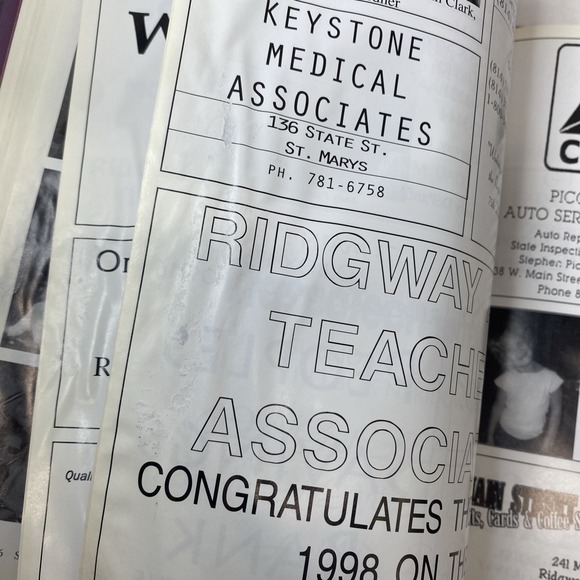 1998 RIDGWAY HIGH‎ SCHOOL, YEARBOOK, RIDGEWAY, PENNSYLVANIA  ELKER READ - Picture 10 of 13